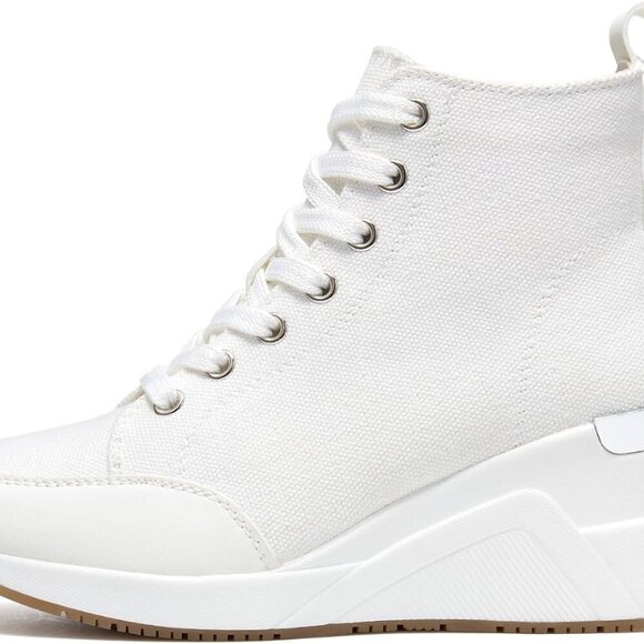 Canvas High Top Sneakers Women Breathable Platform Non-Slip Casual Shoes - Picture 2 of 8